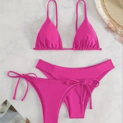 Bright Pink 3 Piece Bikini