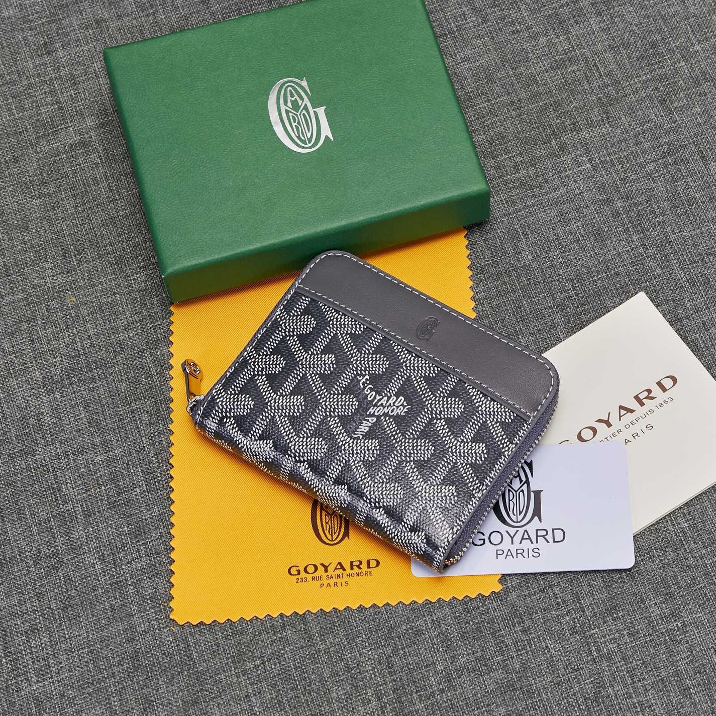 Goyard Matignon Small Zip Around Wallet Navy