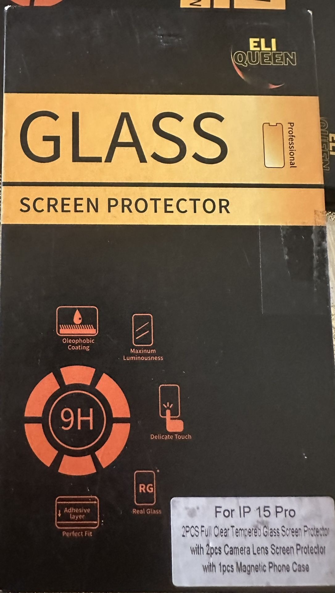 5-in-1 Kit Compatible with iPhone 15 Pro (1 Clear Case + 2 Screen Protectors + 2 Camera Lens Covers) - 2023 Model (15 Pro)(15pro max)