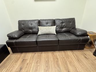 Brown Leather Sofa