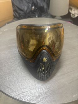 Dye Paintball Goggle Mask Black Amber Lens