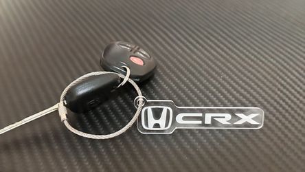 Honda CRX Si SiR VTEC EF Si SiR JDM Mugen Laser Etched Acrylic Key Chain