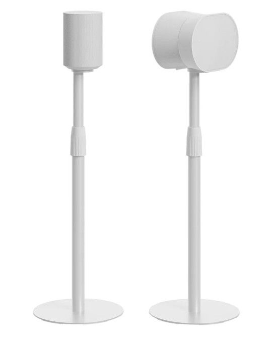 Speaker Stands Pair for Sonos Era 100 and Era 300, Height-Adjustable from 26.9"-42", Cable Management, 11lbs Capacity, Speaker Stands Compatible