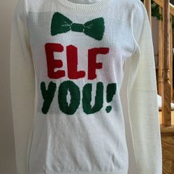 Elf You! Christmas Sweater size Large