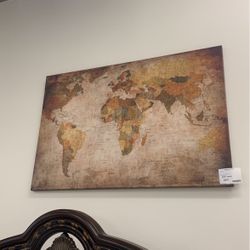 World Map Wall Art 