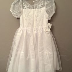 Kids White Dress SZ 7, &8