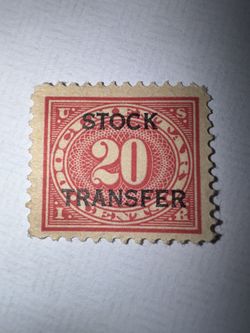 1918 Stock Revenue Stamp