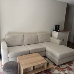 Couch with storage chaise 