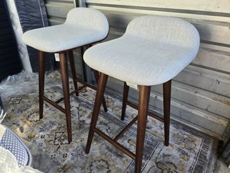 BASICALLY NEW *TWO* ARTICLE Walnut Counter-height Bar Stools TWO for 1 Price! Delivery Available