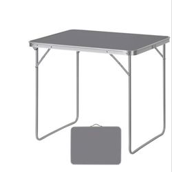 Portable Folding Table - Charcoal Gray