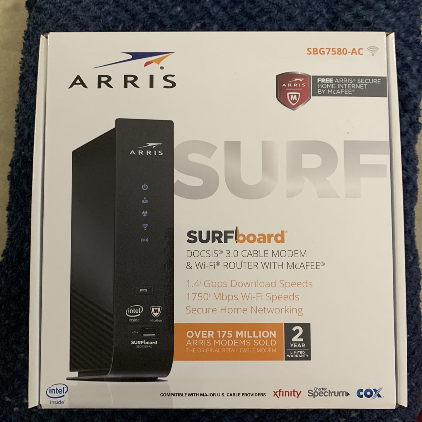 ARRIS Surfboard SBG7580AC Cable Modem / Wi-Fi Router