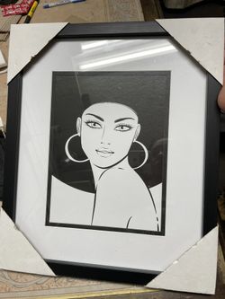 The Black Woman White And black Frame