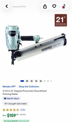 Metabo framing nailer