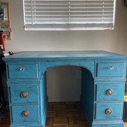Vintage Turquoise Dorm/Office Desk