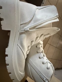 White Women’s Canva Shoes
