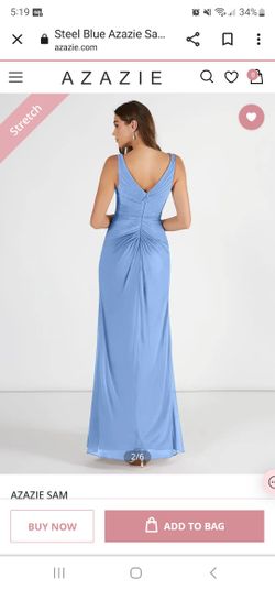 blue floral flowy dress R&M Richards Flowy Chiffon Maxi Dress W/Floral Print & Ruffled Tiered Skirt