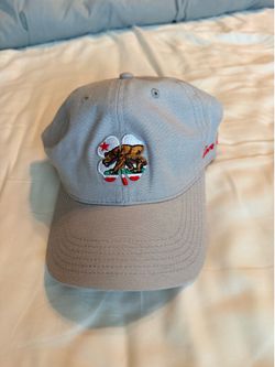 Black Clover Live Lucky Men's Adjustable Cap/Hat- Cali Bear- Grey/Red- NWT