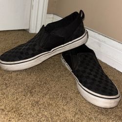 Black Checkered Vans