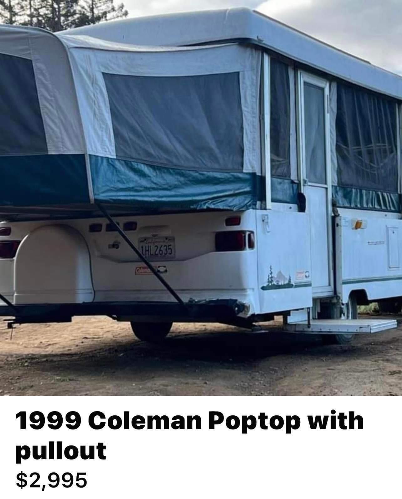 1999 Coleman Pop top Trailer 