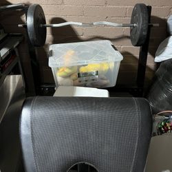 Black / Silver Weight Lifting Set Home Work Out Gym