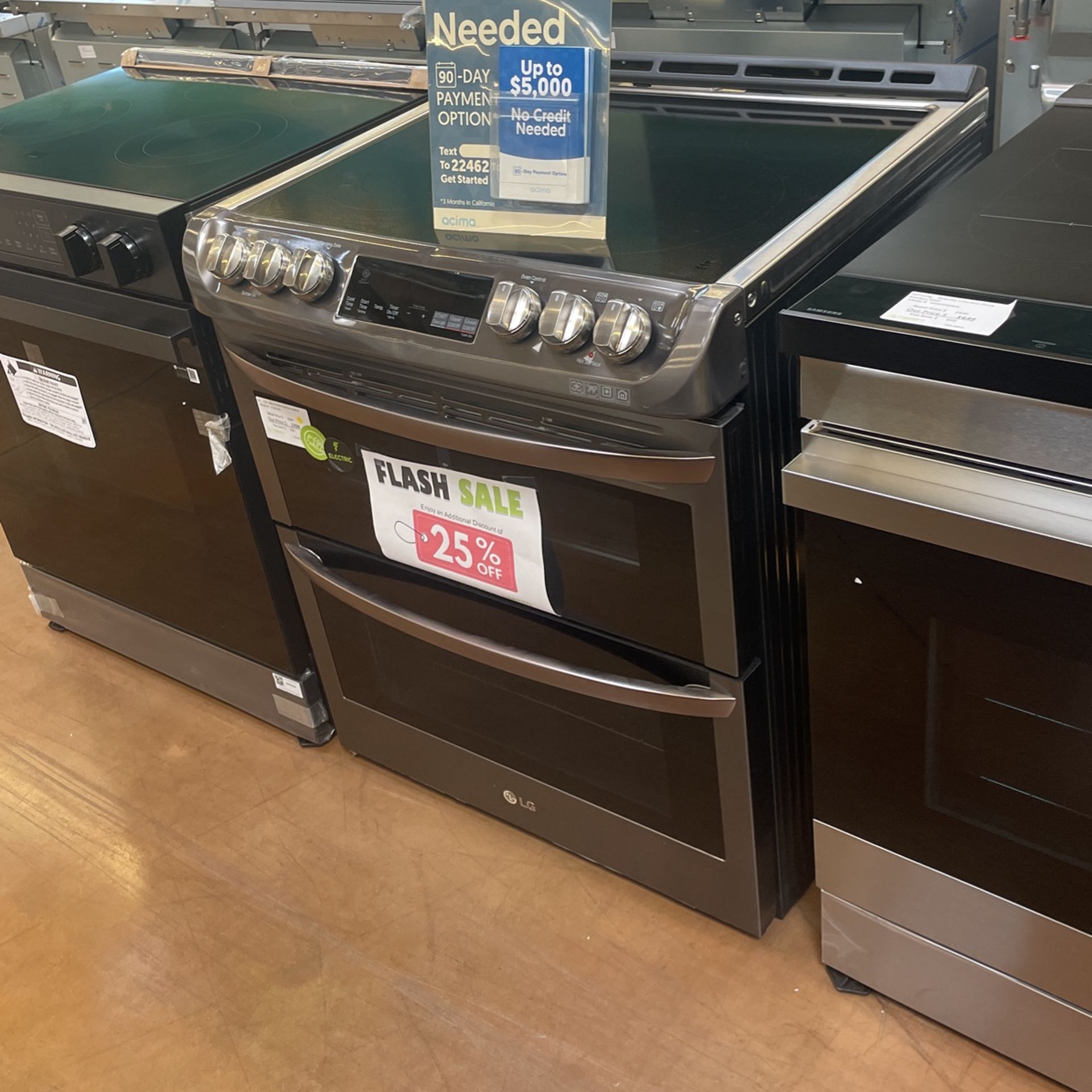 Double Oven Electric Stove LG Black Stainless Steel