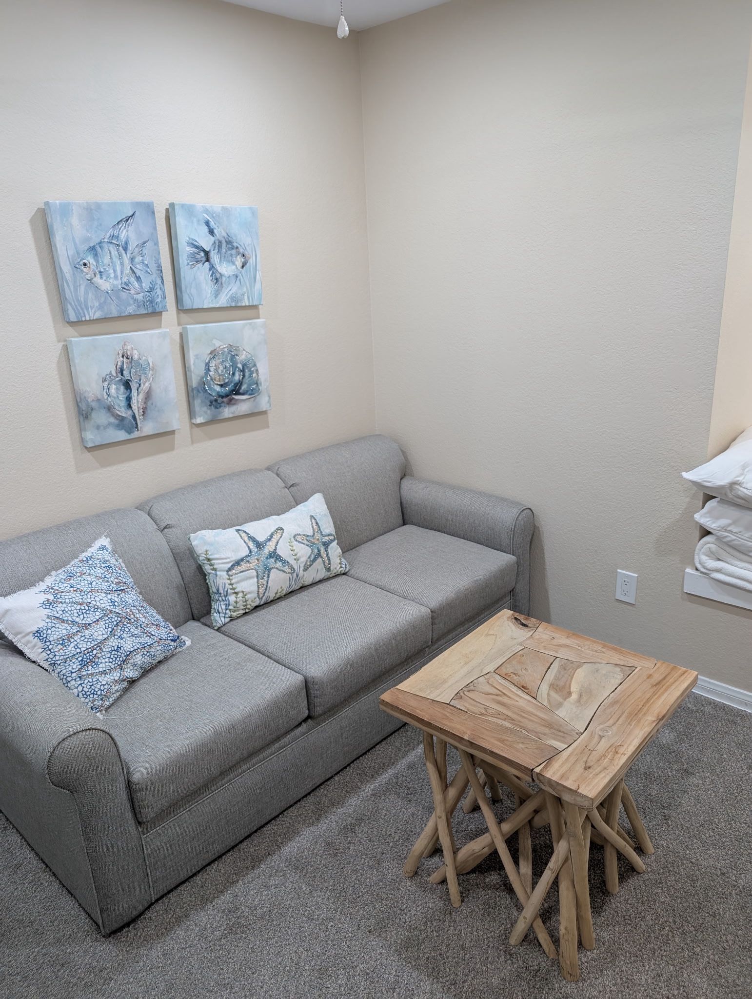 Queen Sleeper Sofa With Upgraded Memory Foam Mattress.
