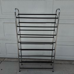 8 Tier Metal Shoe Rack Large Capacity Sneaker Organizer Shelf Entryway Closet Storage