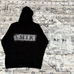 Black Amiri Rhinestone Hoodie