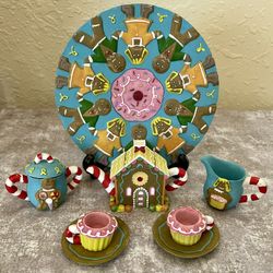 Gingerbread People Miniature Tea Set