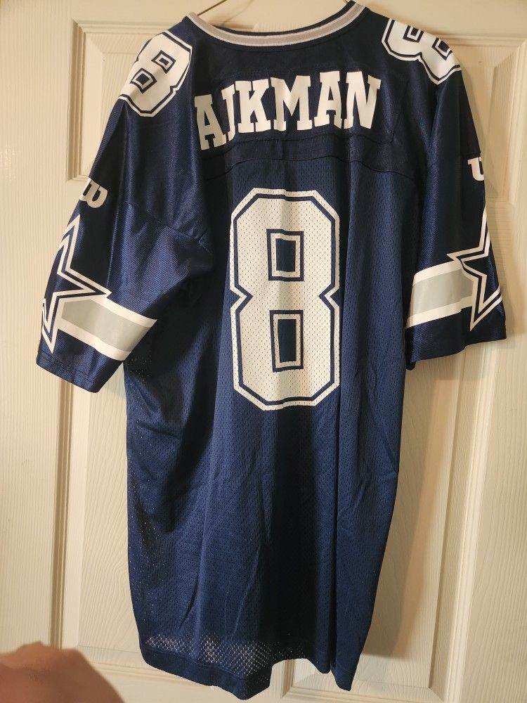 Vintage 90s Dallas Cowboys NFL Troy Aikman #8 Champion Jersey Size 48 Blue  for Sale in Roseville, CA - OfferUp