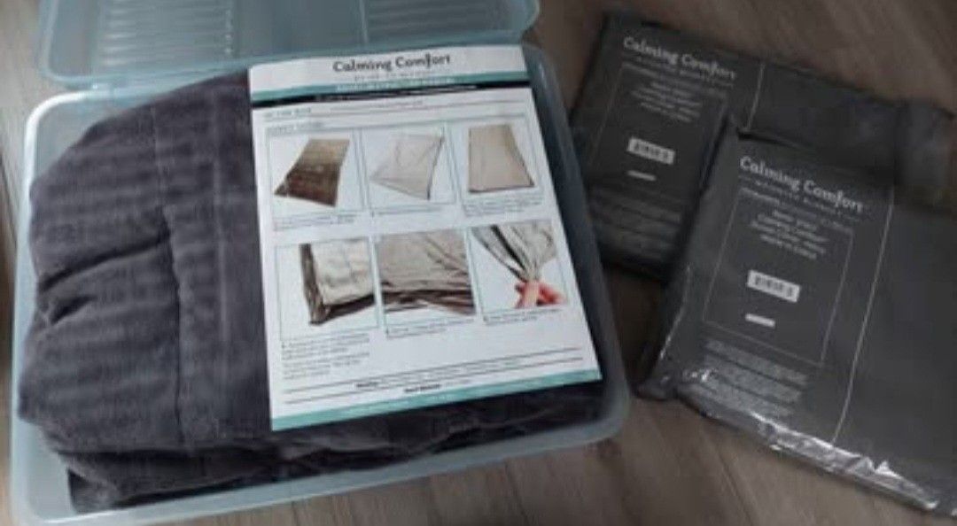 Sharper Image Calming Comfort Weighted Blanket, 15 lbs,