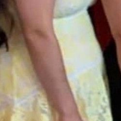 Yellow And White Lace Dress