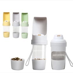 Dog Water Bowl Portable Food Compartment New!