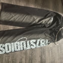 187 Studio Joggers Black &light Blue Size Medium