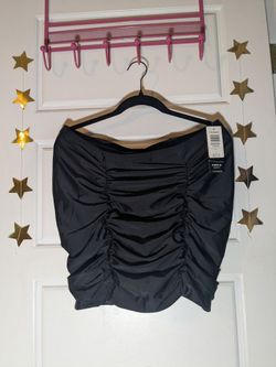 Torrid Black Ruched Mini Skirt