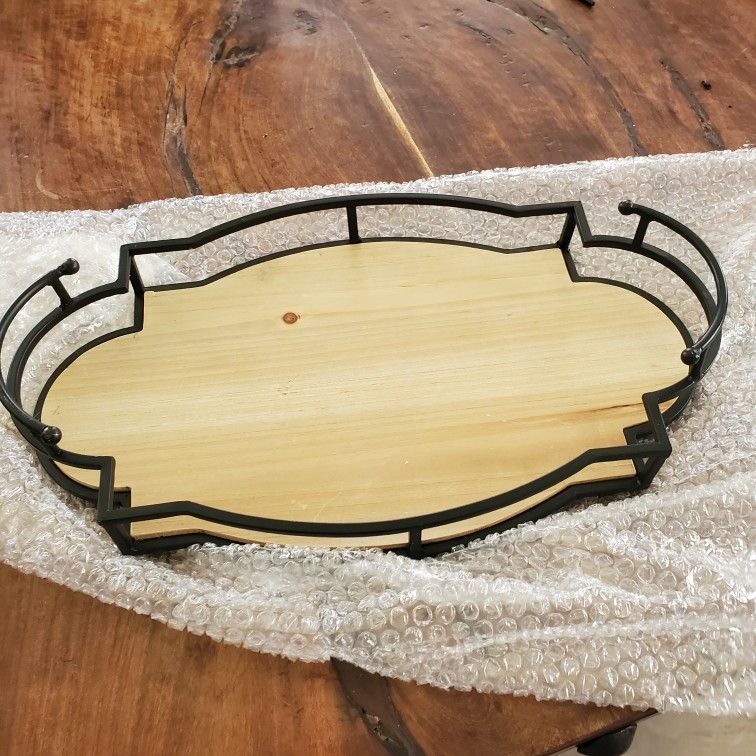 New  OVAL distressed Wooden Tray