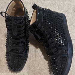 Christian Louboutin Red Bottom Designer Spike Sneakers Shoes Size 41 