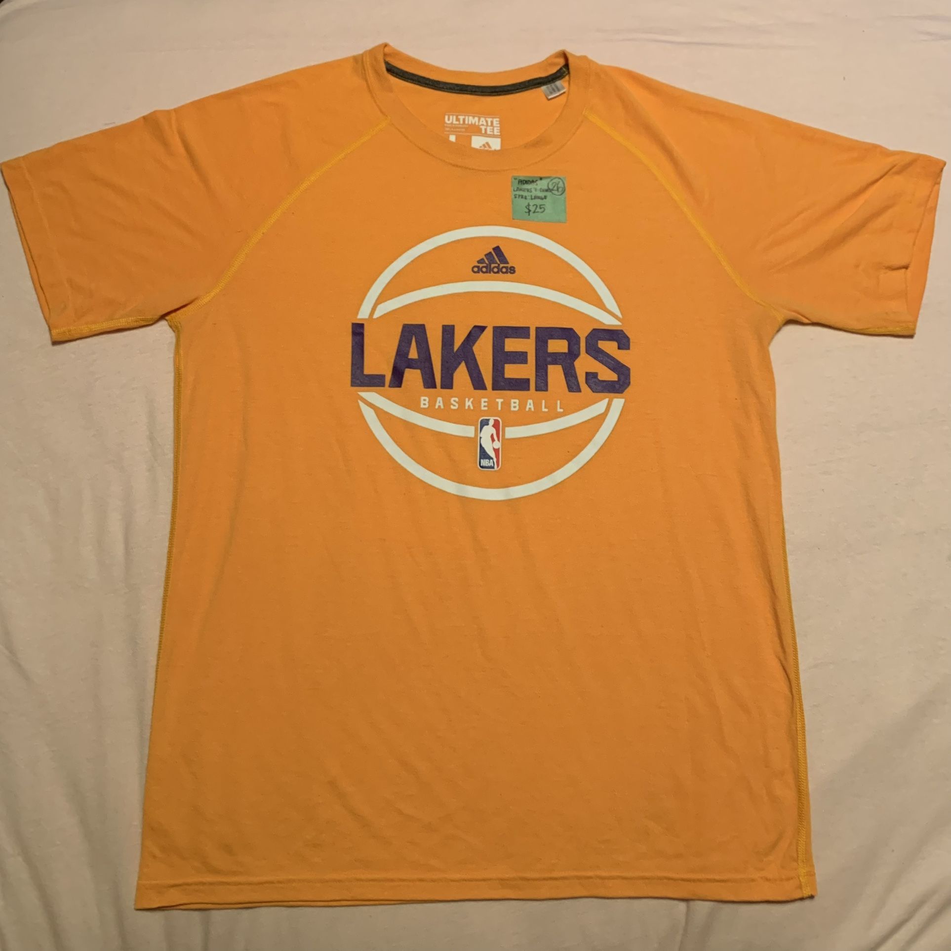 Pre Owned Adidas Lakers T-Shirt for Men