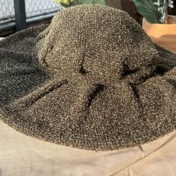 Vintage Chanel’s Olive Green Wool/Angora Blend Wide Brim Hat