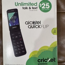 Cricket Wireless Alcatel Quickflip Cell Phone