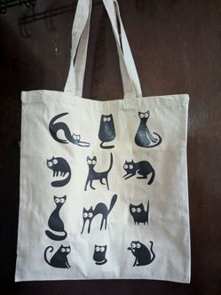Cat lovers tote bag!