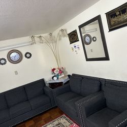 Beautiful Fabric, Three-Piece Sofa Set