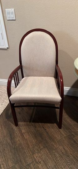 2 Upholstered Armchair with Wood Frame