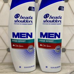 Old Spice Pure Sport Shampoo for All Hair Types, 12.5 Fl oz. New