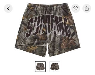 Supreme Rhinestone Mesh Short Realtree Hardwoods Camo SS26