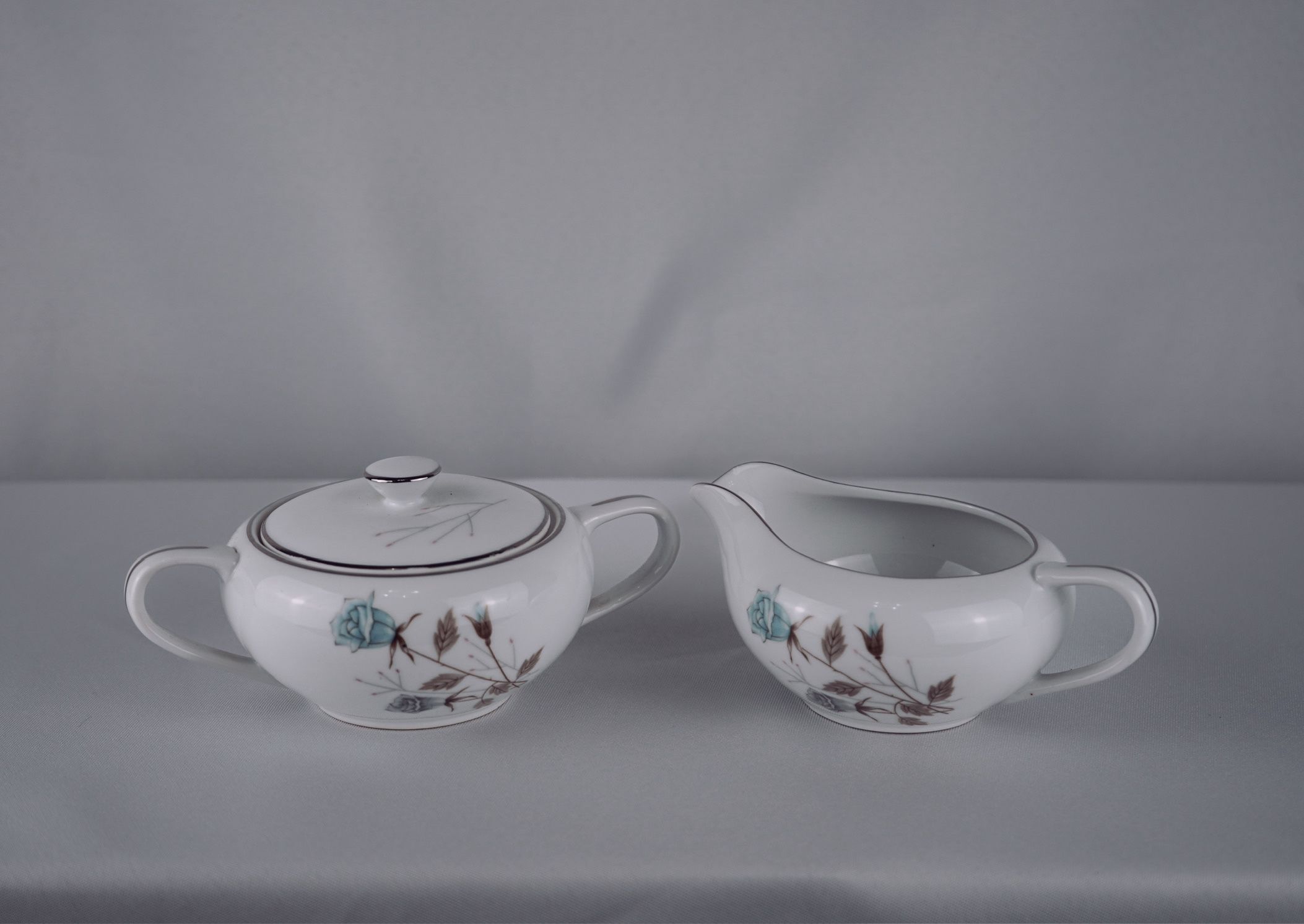 Vintage Sugar Bowl And Creamer