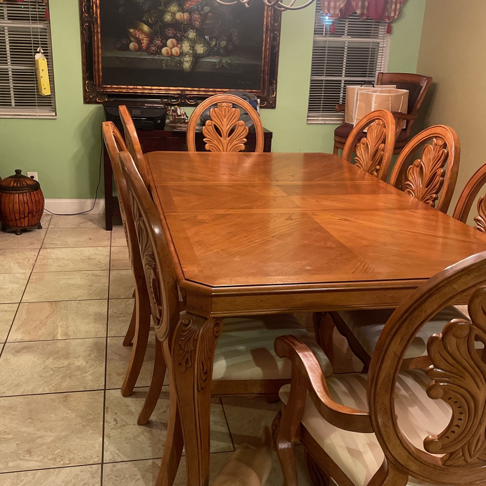Dinner Table 8 Chairs