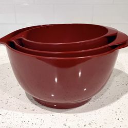 3 Piece Red Melamine Bowl Set