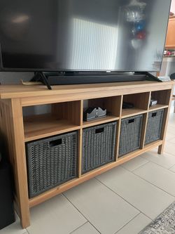 TV Console Stand  Solid Wood.  $200