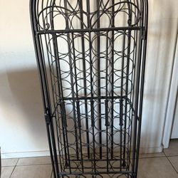Iron Wine Rack Sturdy Good Value 